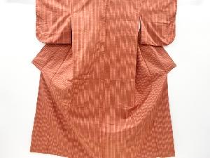 リサイクル　縞織り出し手織り節紬着物